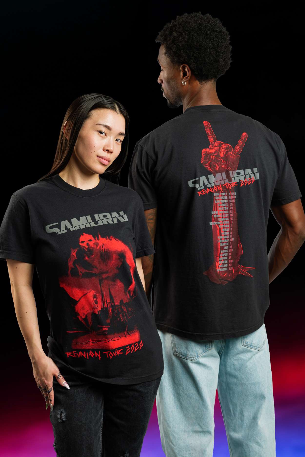 CYBERPUNK 2077 SAMURAI REUNION TOUR TEE – CD PROJEKT RED Gear