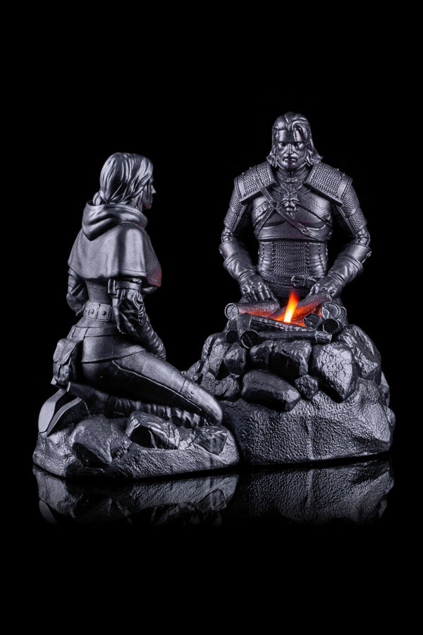 "THE WITCHER"-MEDITATIONSKERZEN-SET (GERALT, CIRI & LAGERFEUER)