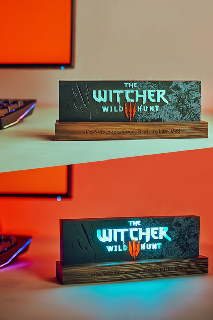 LAMPA Z LOGO GRY WIEDŹMIN 3: DZIKI GON
