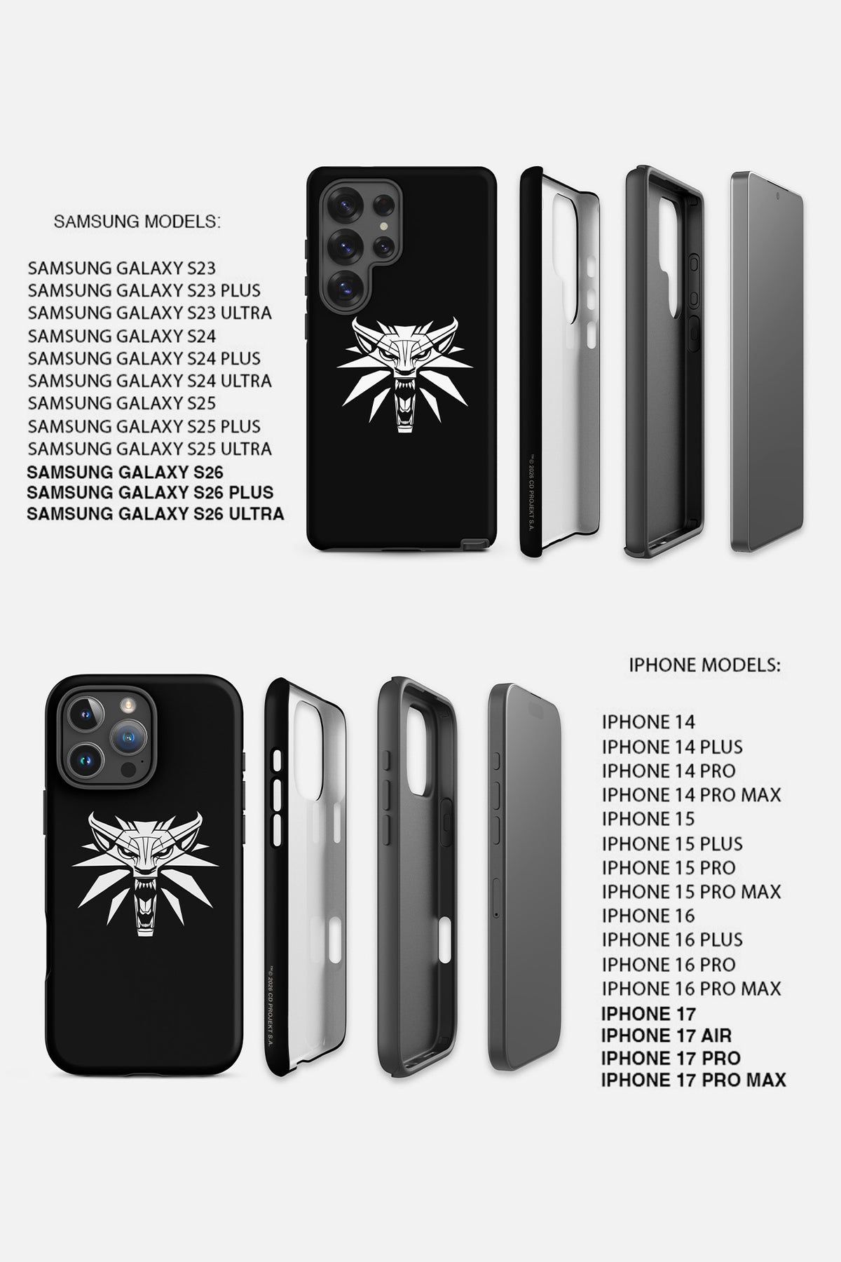COQUE SAMSUNG GALAXY THE WITCHER WHITE WOLF