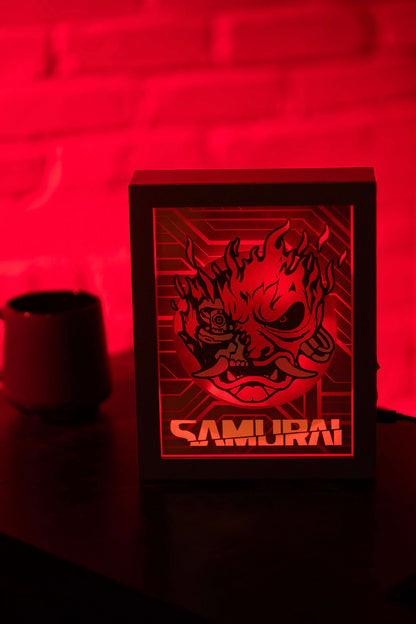 CYBERPUNK 2077 : SHADOWBOX ANIMÉE SAMURAI