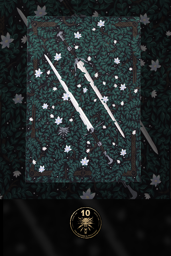 THE WITCHER : COUVERTURE DES ÉPÉES DE GERALT