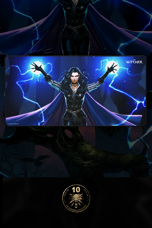 THE WITCHER 3: WILD HUNT 10TH ANNIVERSARY A SORCERESS' POWER OVERSIZED MOUSE PAD