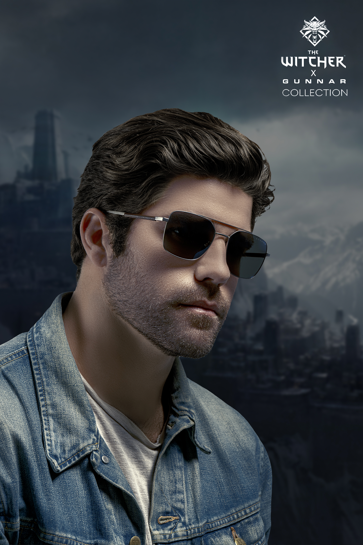 THE WITCHER LUNETTES LOUP BLANC X GUNNAR OPTIKS