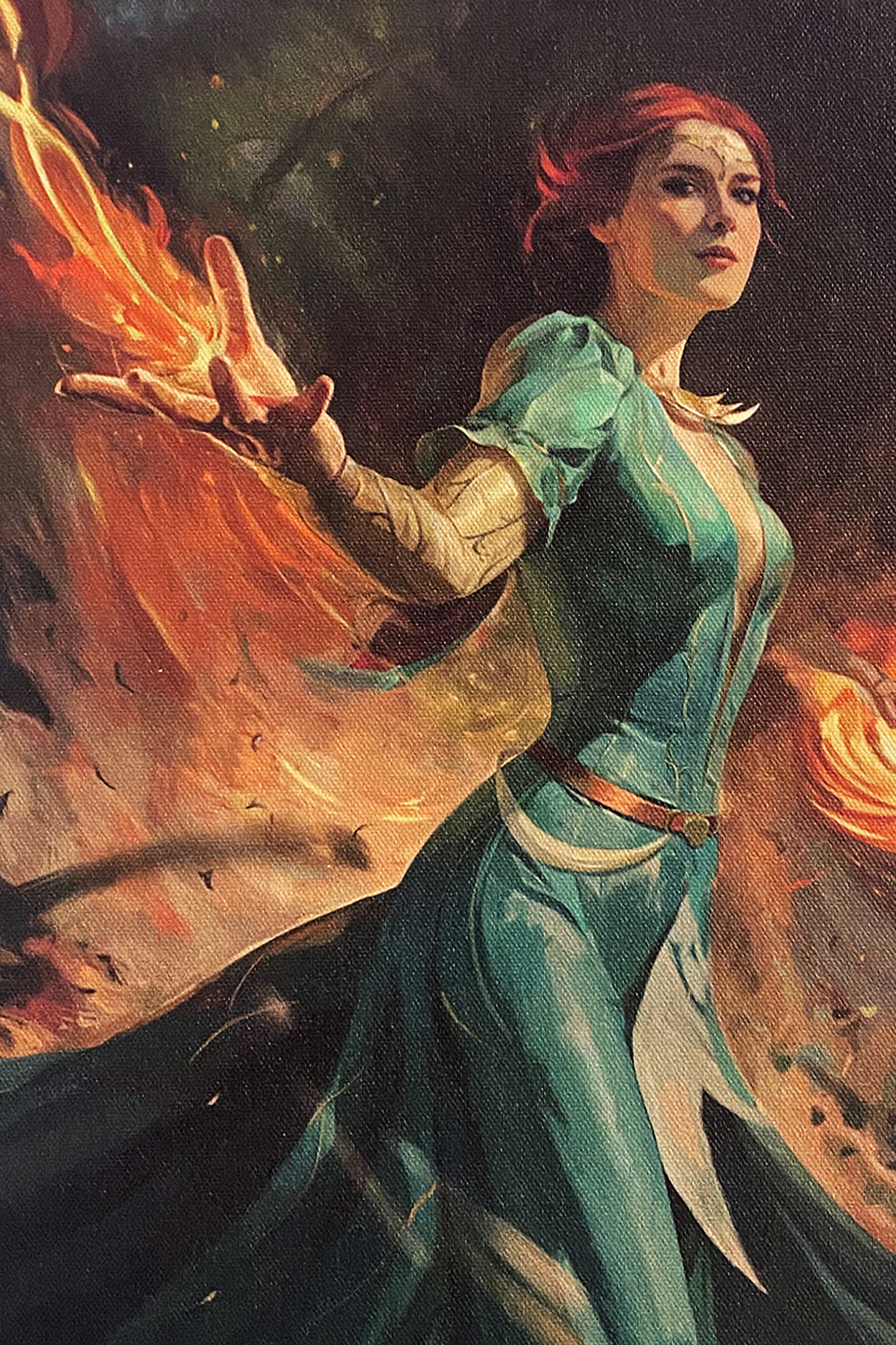 OBRAZ NA PŁÓTNIE “OGNISTY POKAZ” — Z OKAZJI 10. ROCZNICY GRY WIEDŹMIN 3: DZIKI GON