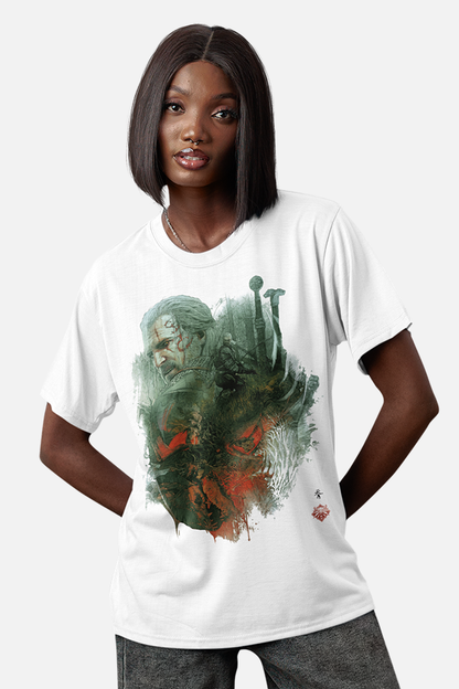 THE WITCHER 3: WILD HUNT 10E ANNIVERSAIRE – T-SHIRT LOUP BLANC